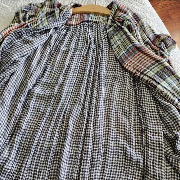 Free people freestyle raw hem balloon sleeves oversized blouse - Picture 9 of 13